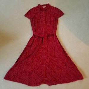 Brooks Brothers Red and Black Fleece Dress